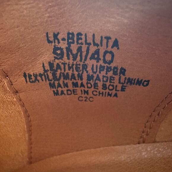 Lucky Brand Bellita Heeled Leather Ankle Bootie Block Heel Taupe Womens Size US9 - Picture 10 of 13